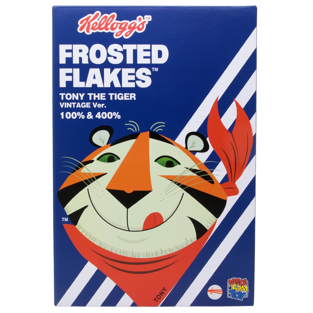 Medicom Kellogg's Tony The Tiger Vintage Ver. 100% 400% Bearbrick Figure Set (orange)