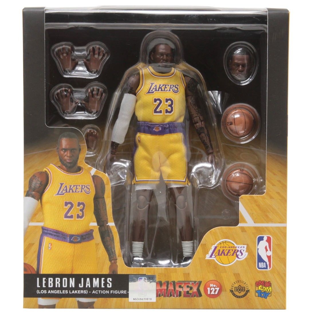 Medicom MAFEX NBA Los Angeles Lakers LeBron James Figure (yellow)