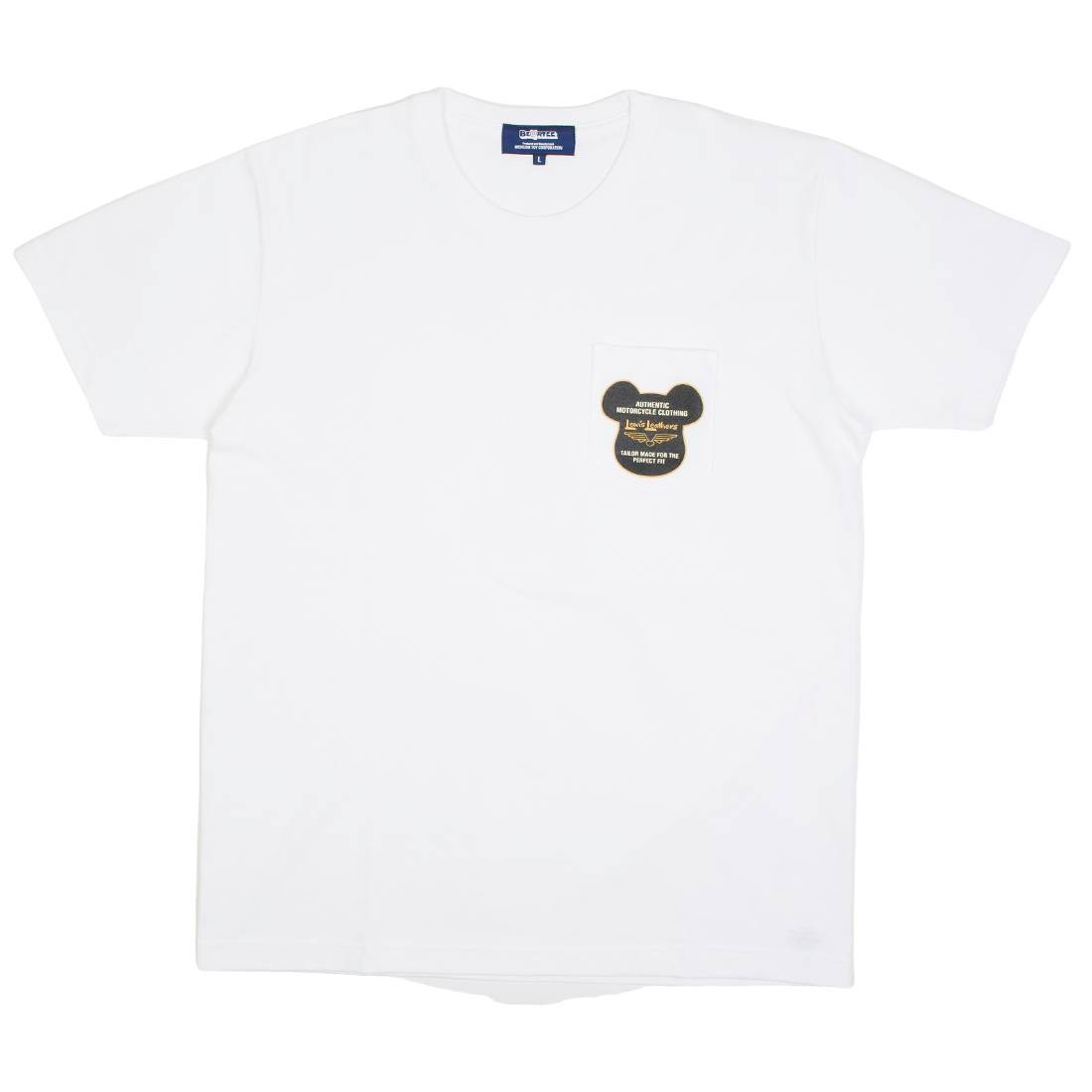 Medicom Men Lewis Leather Bearbrick Be@r Tee (white)