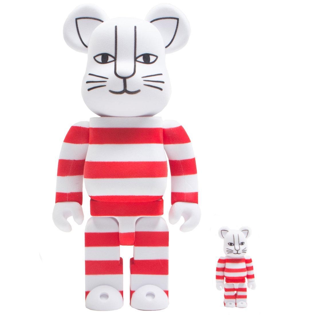 Medicom x Lisa Larson Mikey Flocky Ver. 100% 400% Bearbrick Figure Set (red)