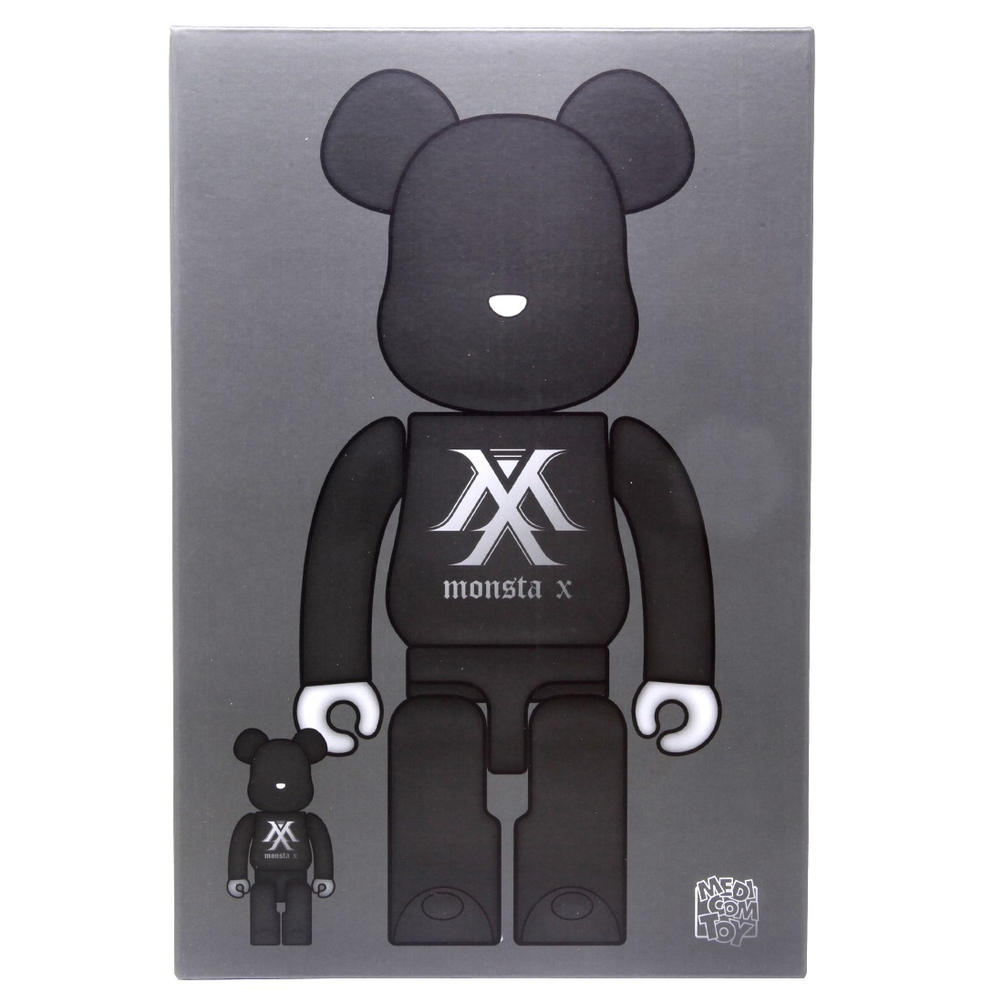 Medicom Monsta X 100% 400% Bearbrick Figure Set (black)