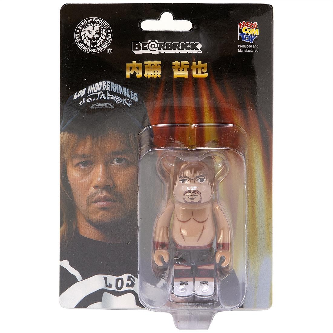 Medicom New Japan Pro-Wrestling Tetsuya Naito 100% Bearbrick Figure (tan)