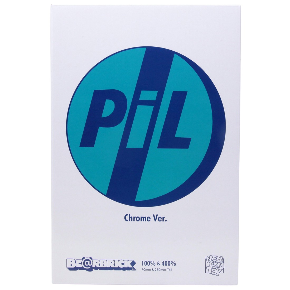 Medicom PiL Chrome Ver. 100% 400% Bearbrick Figure Set (white)