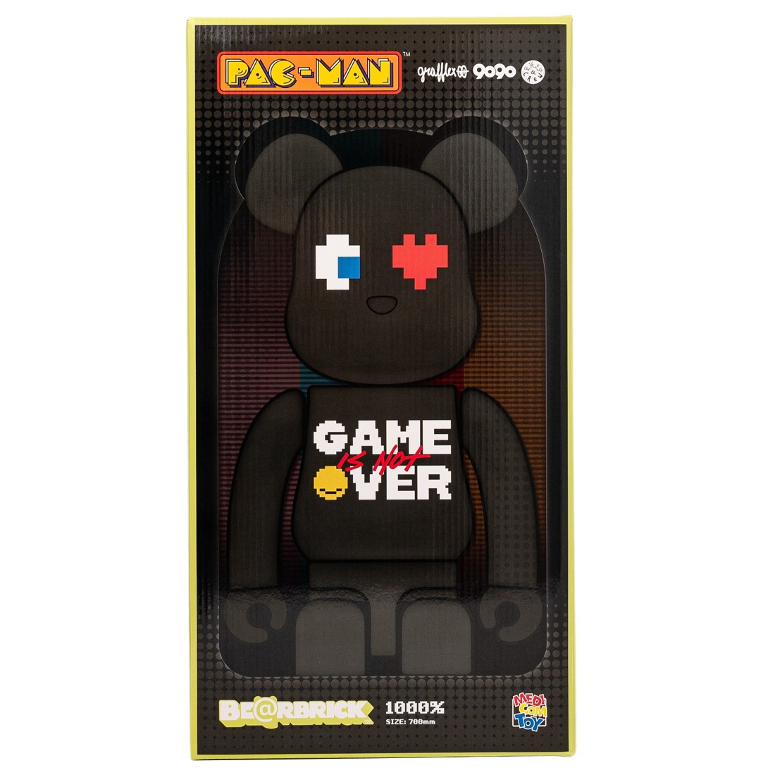 Medicom Pac-Man x Grafflex x 9090 x S.H.I.P And Crew 1000% Bearbrick Figure (black)
