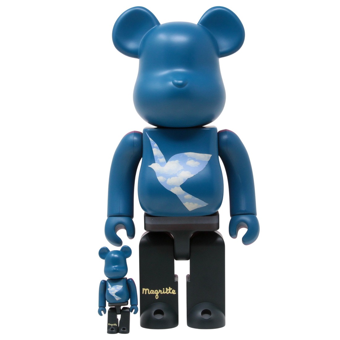 Medicom Rene Magritte L'oiseau de Ciel 1965 La Belle Societe 1965 2021 100% 400% Bearbrick Figure Set (blue)