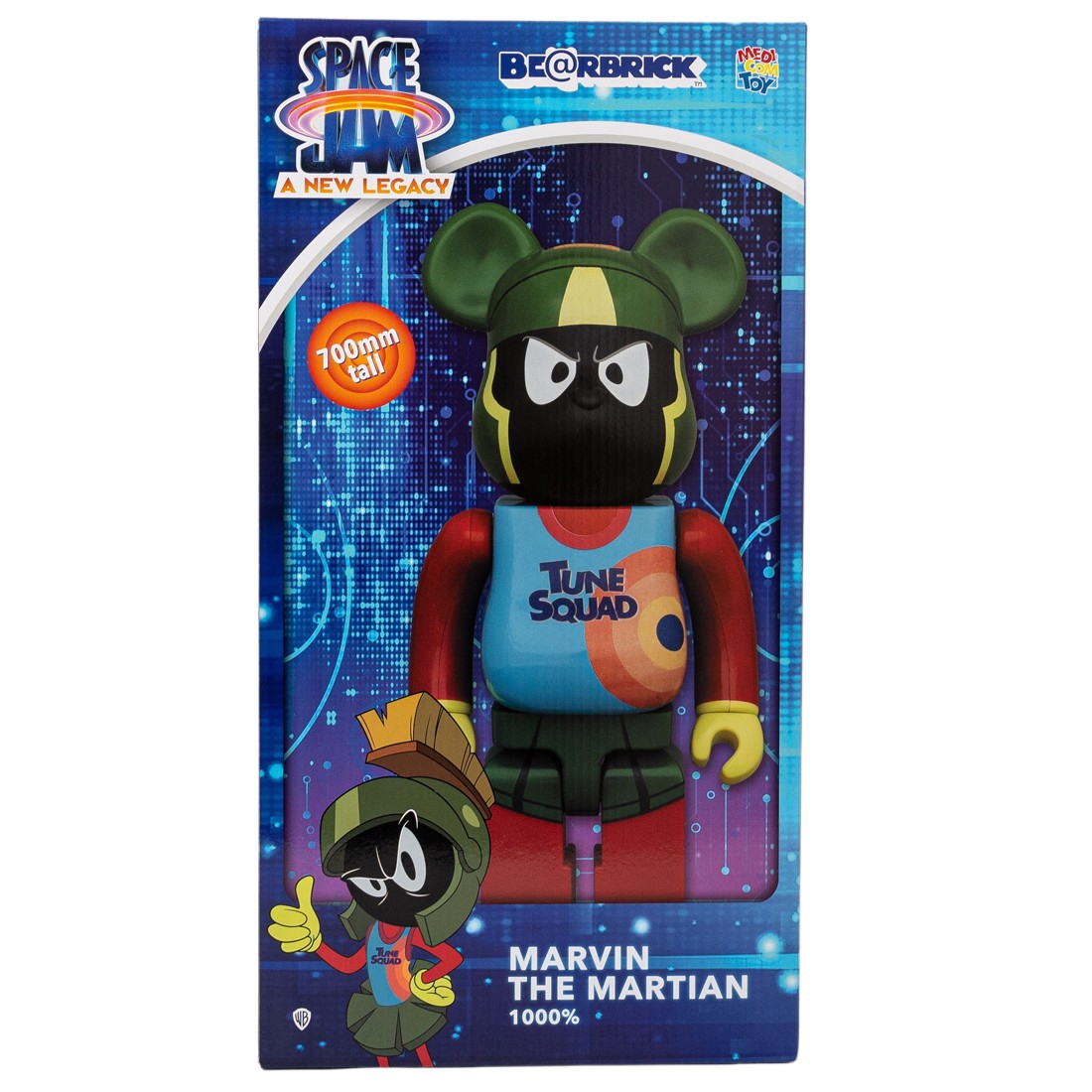 Medicom Space Jam A New Legacy Marvin The Martian 1000% Bearbrick Figure (green)