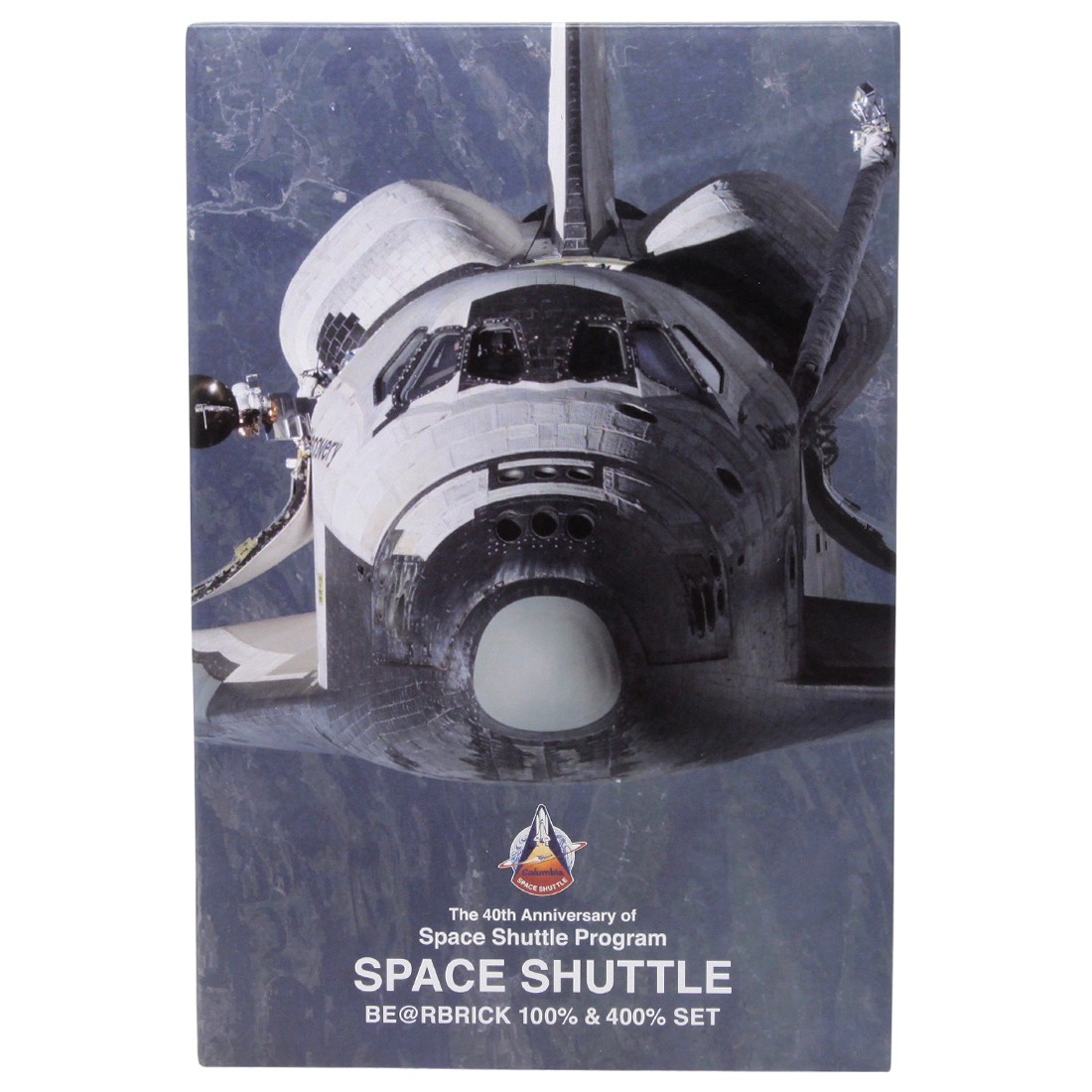 Medicom NASA Space Shuttle 100% 400% Bearbrick Figure Set (white)