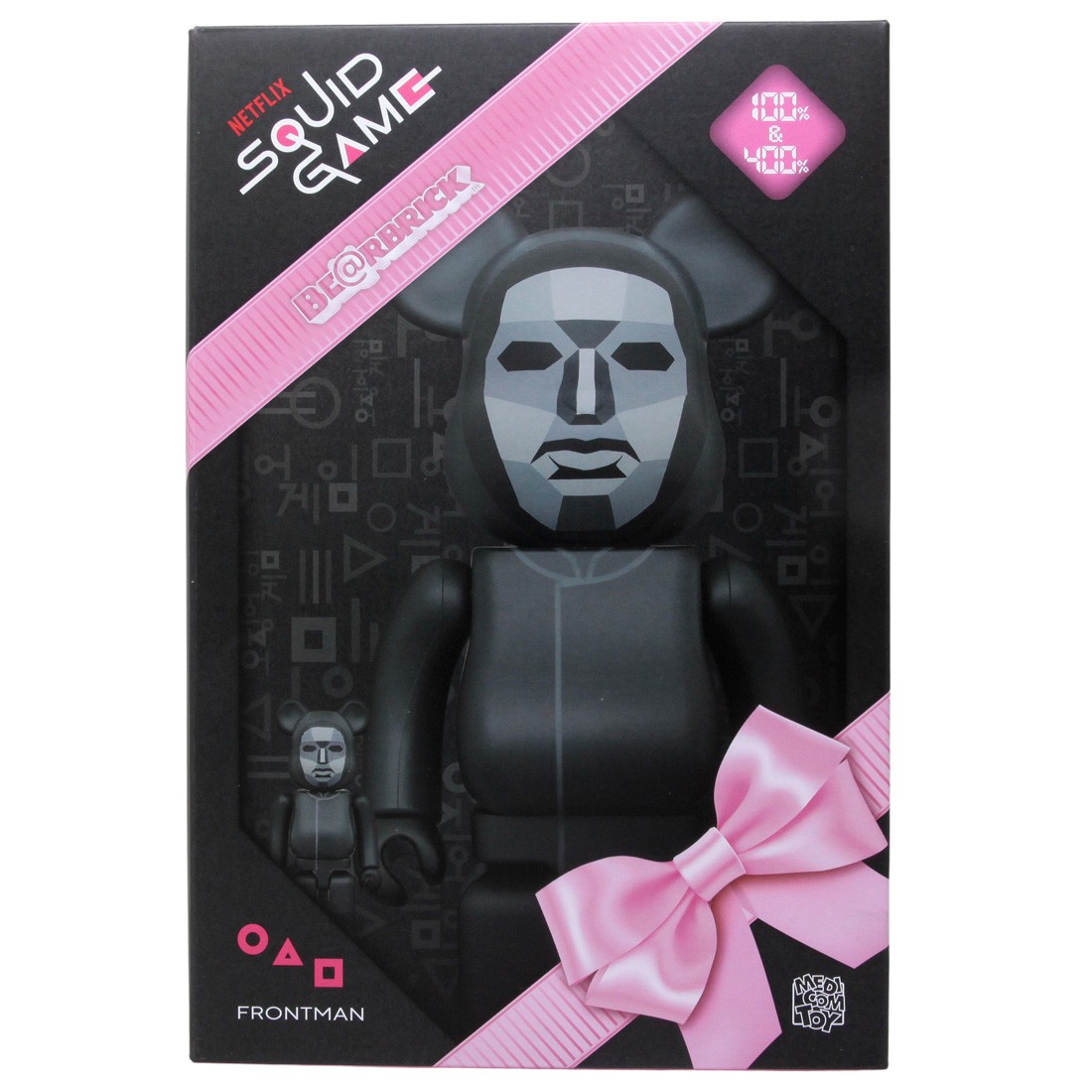 Medicom Netflix Squid Game Frontman 100% 400% Bearbrick Figure Set (black)