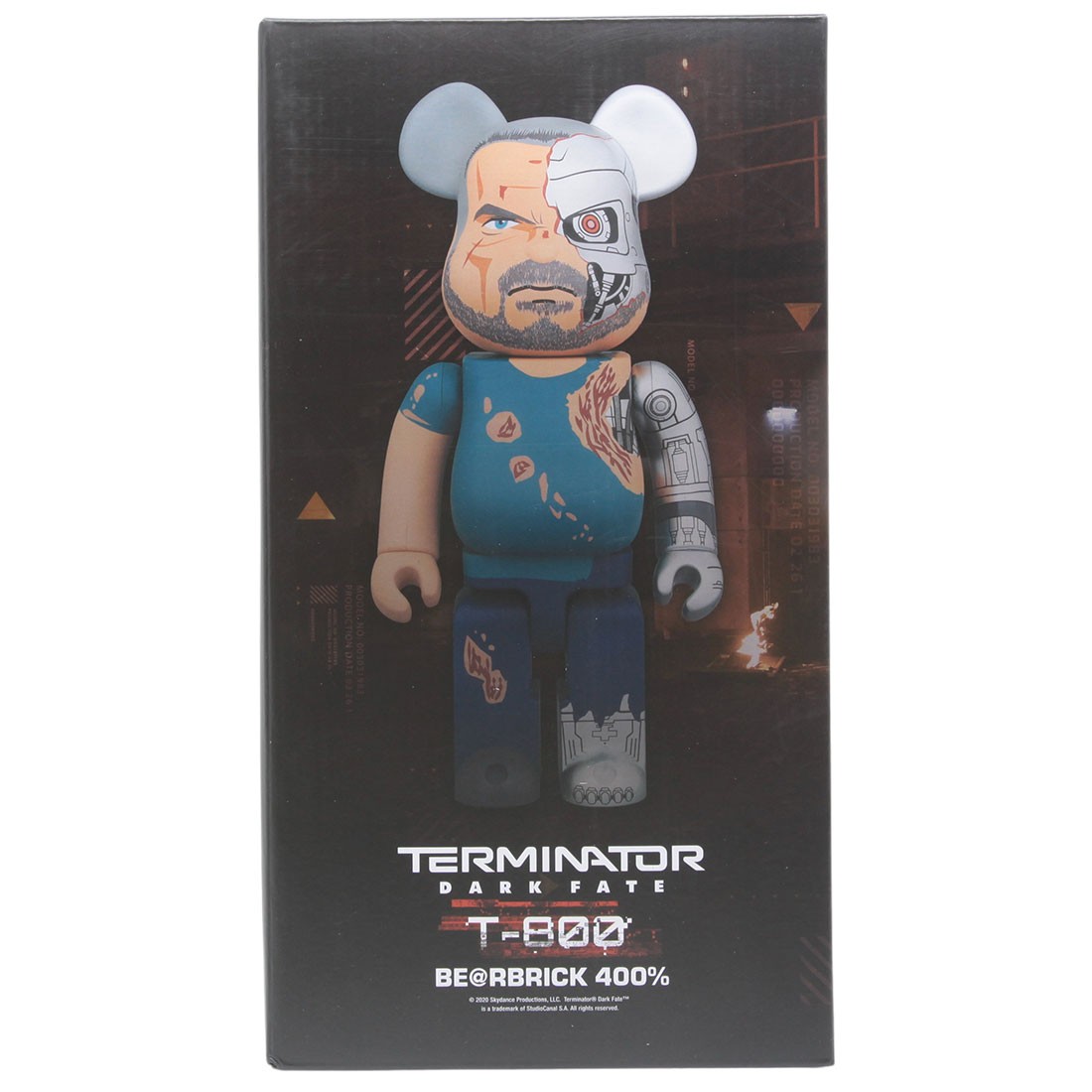 Medicom Terminator Dark Fate T-800 400% Bearbrick Figure (blue)