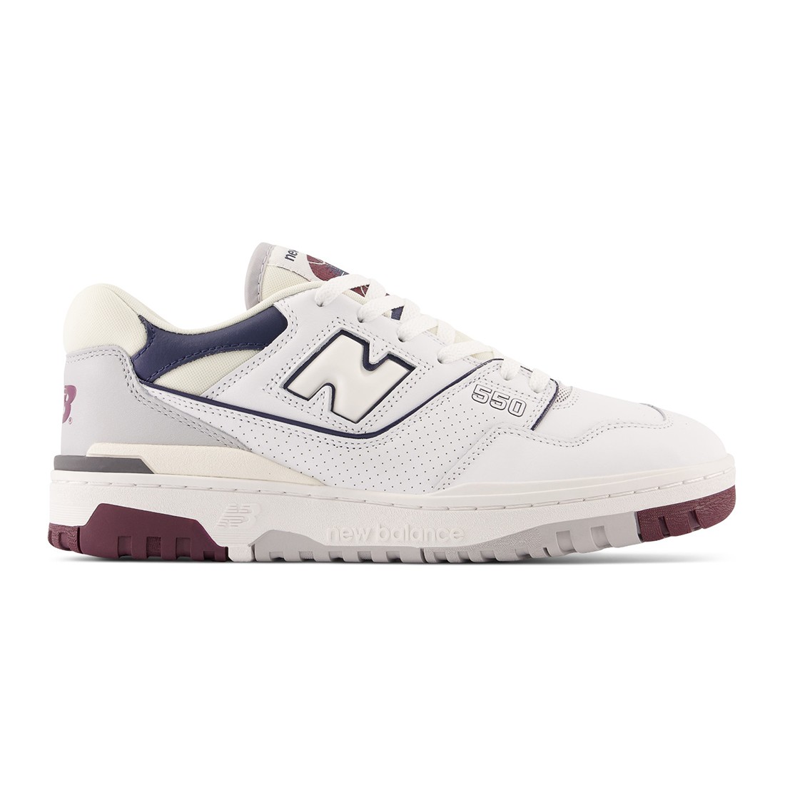 New Balance Men BB550 BB550PWB (white / natural indigo / burgundy)