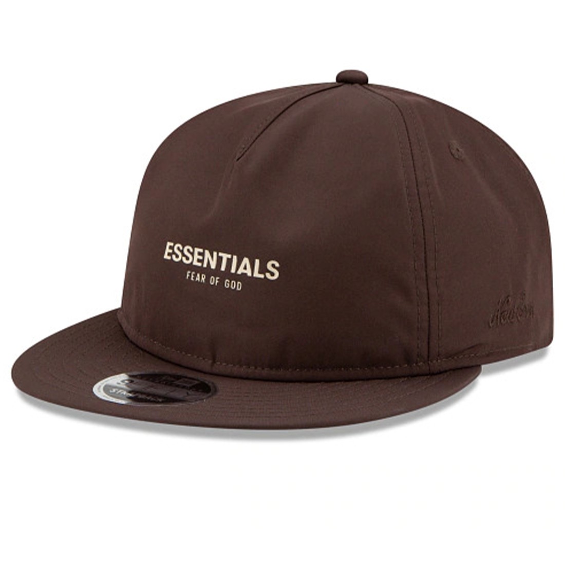 New Era x Fear of God Essentials A-Frame RC 9fifty Velcro Strap Cap (brown / walnut)