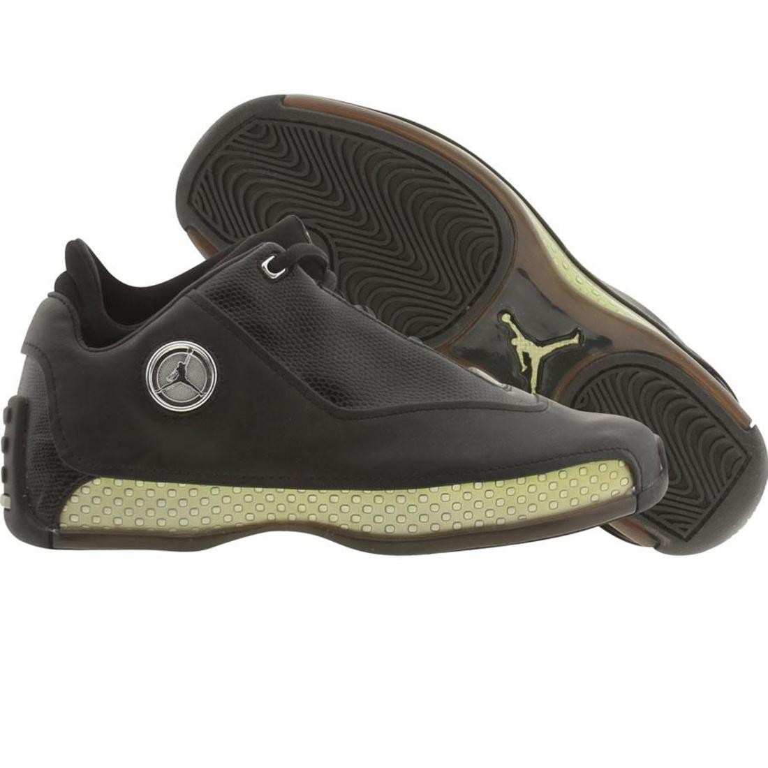 Nike Air Jordan Big Kids XVIII Low (black Leather/ black snake skin / silver)