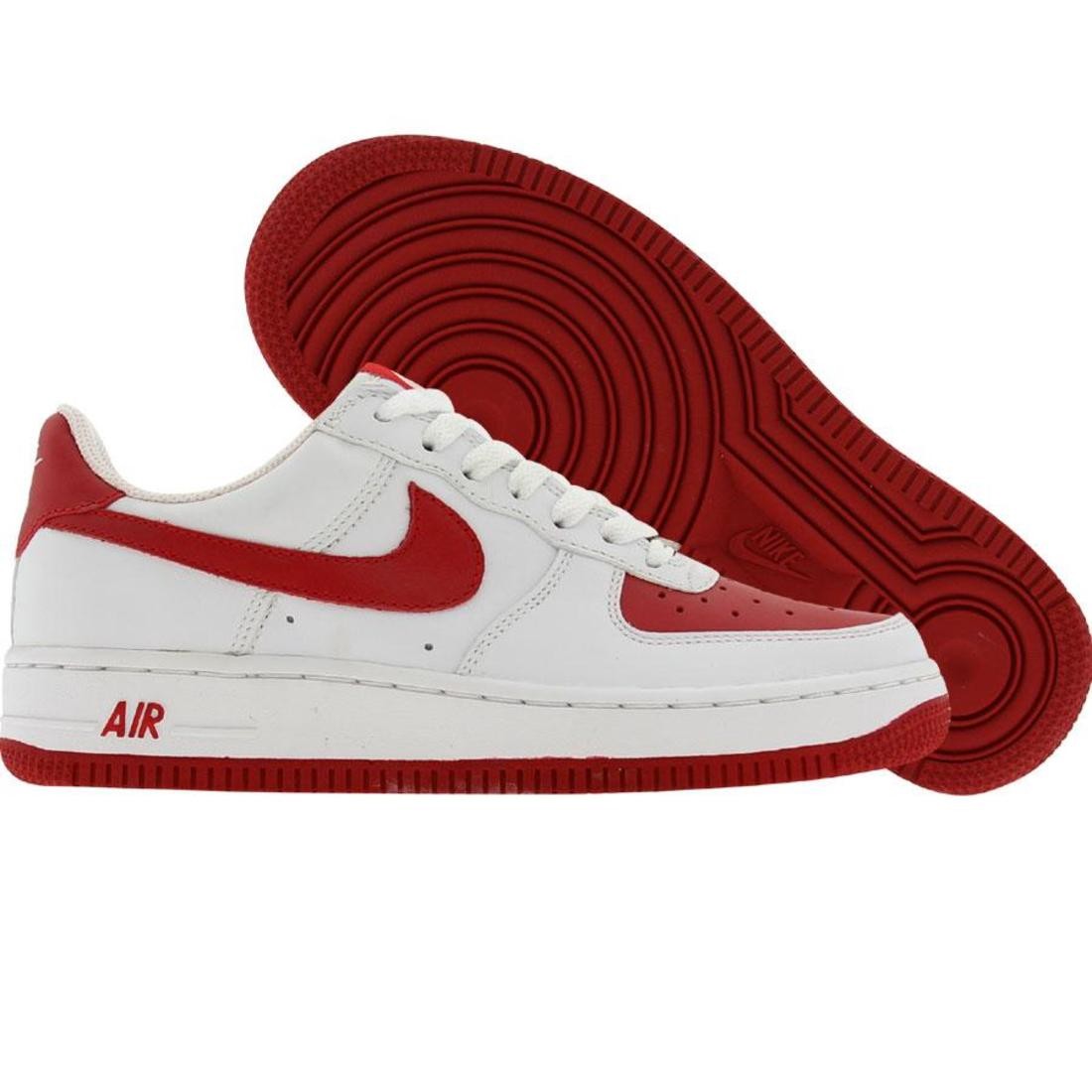 Nike Air Force 1 Big Kids Low (white / red / red)