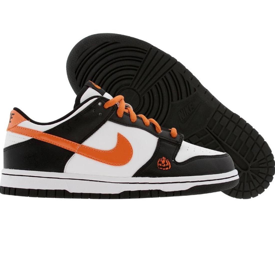 Nike Big Kids Dunk Low Halloween Edition (white / soft orange / black)