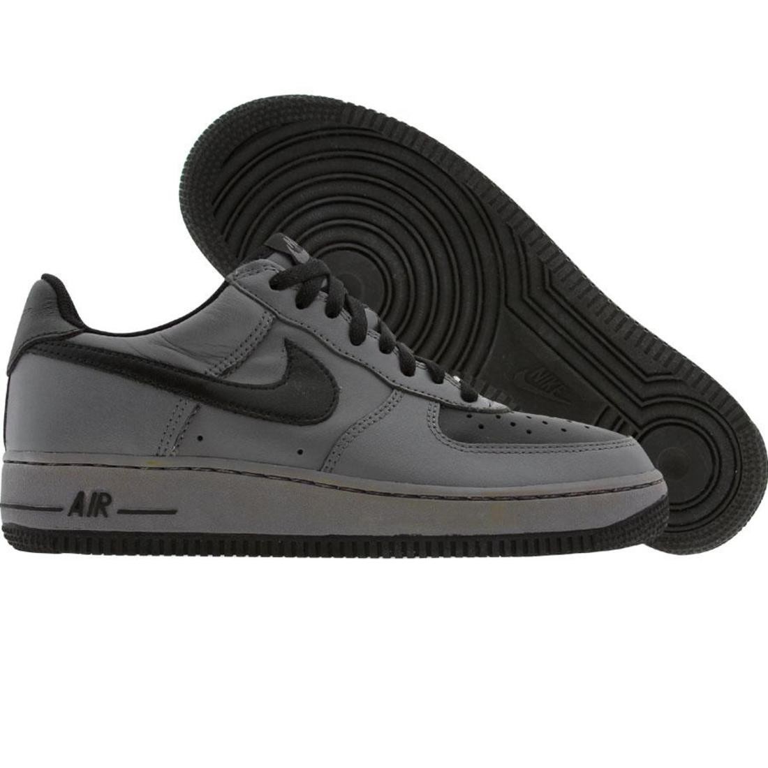 Nike Big Kids Air Force 1 Low (grey / black)