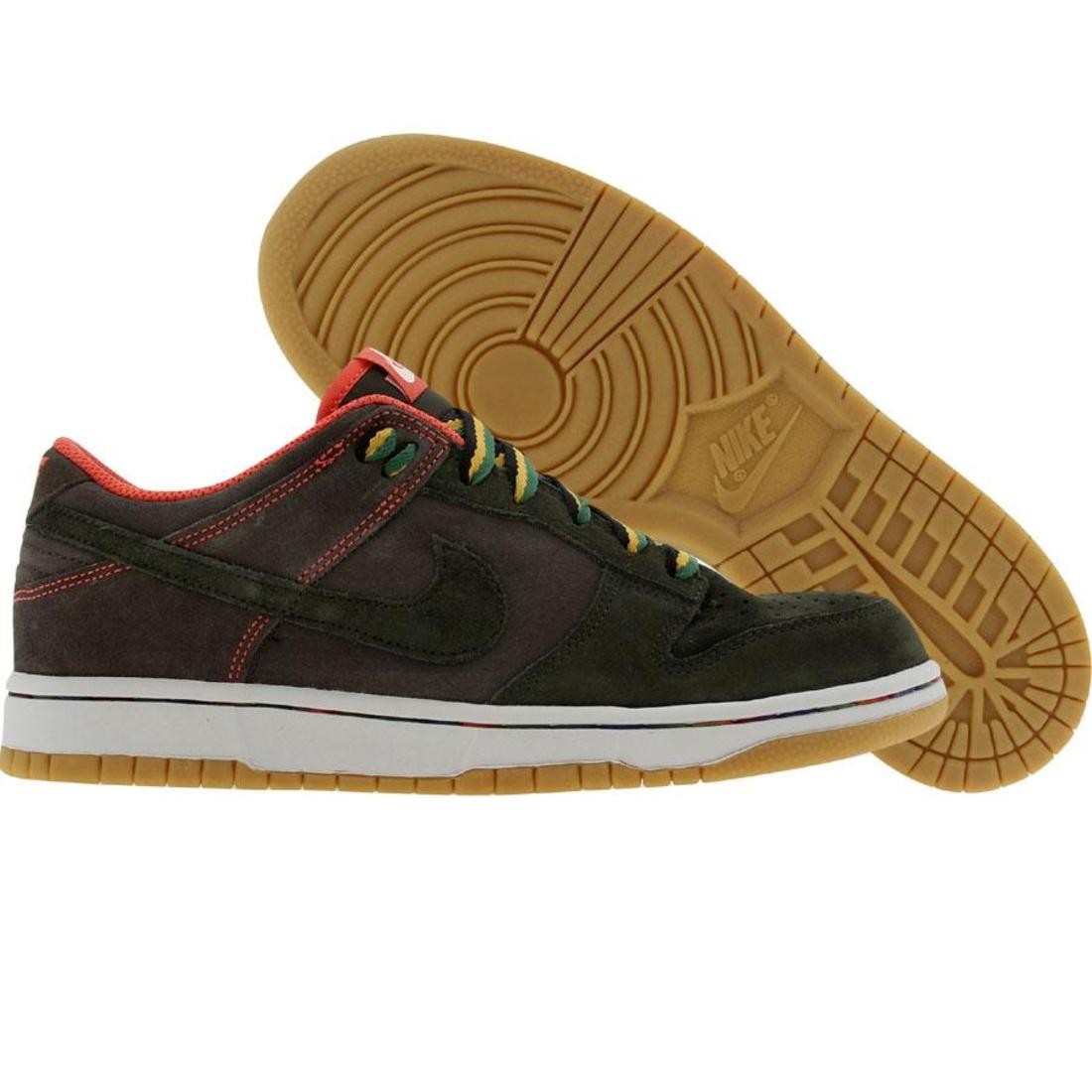 Nike Womens Dunk Low (newsprint / dark army / snn / gum / light s)