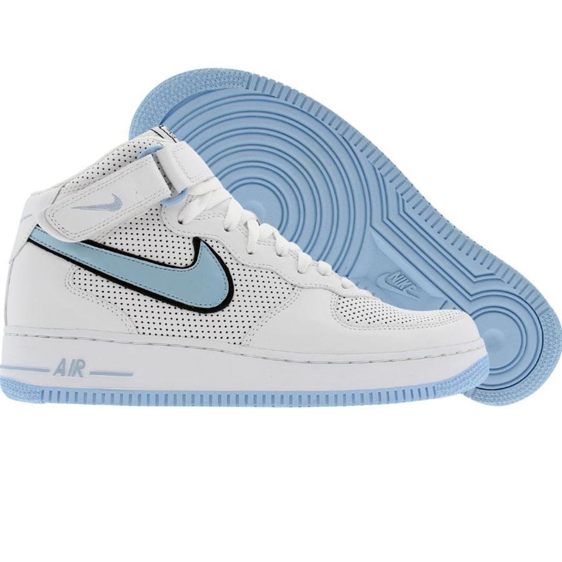 Nike Womens Air Force 1 Mid (white perf / ice blue / black)