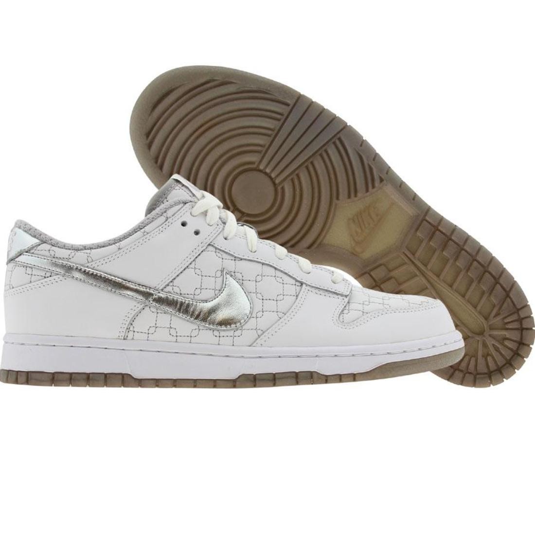 Nike Women Dunk Low (white / metalllic silver / max orange)