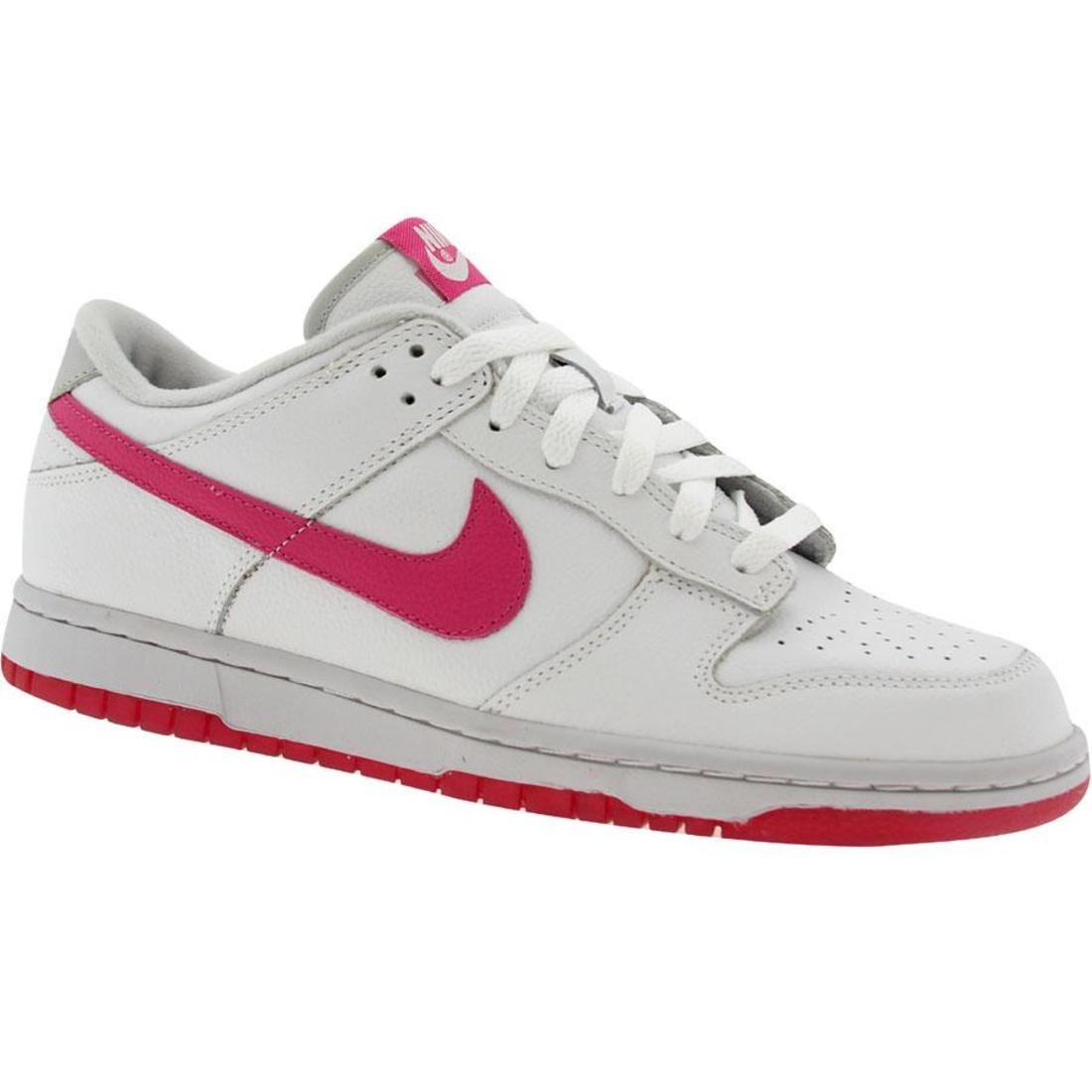 Nike Womens Dunk Low (white / bright rose / neutral grey)