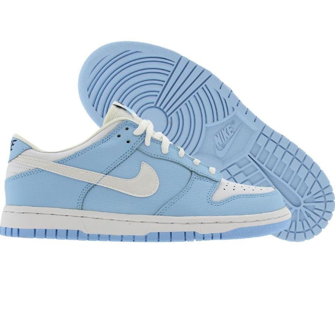 Nike Big Kids Dunk Low (ice blue / white / midnight navy)