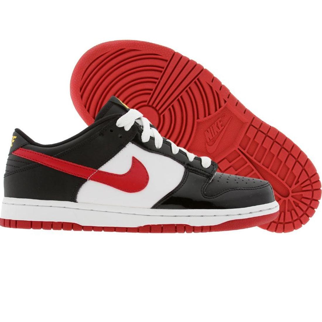 Nike Big Kids Dunk Low (black / varsity red / white / varsity maize)