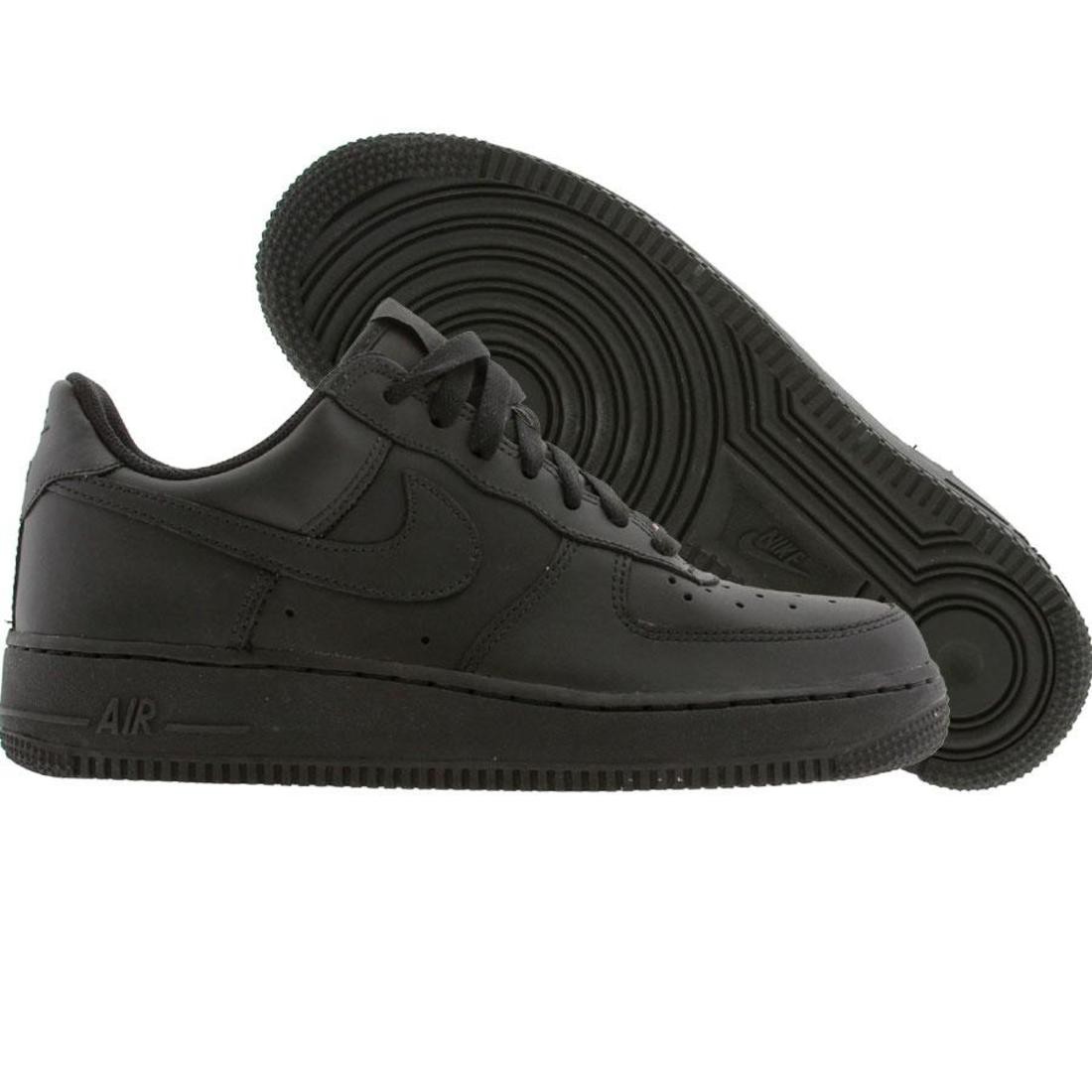 Nike Big Kids Air Force 1 Low (black / black)