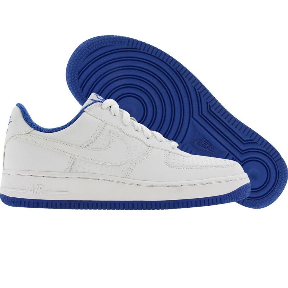 Nike Big Kids Air Force 1 Low (white perf / royal blue)