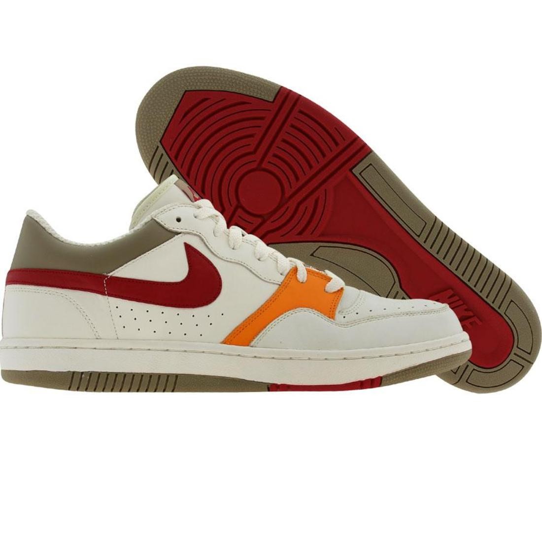 Nike Court Force Low (sail / varsity red / khaki / shock orange)