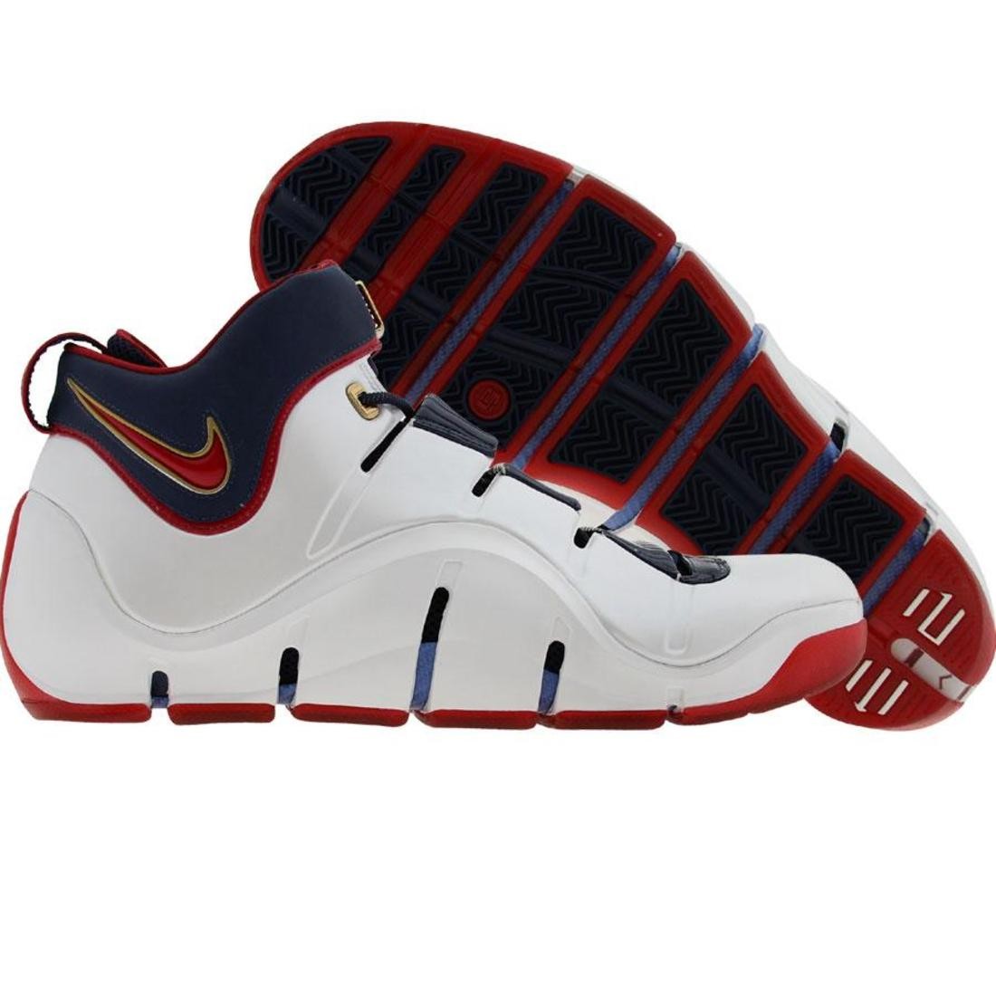 Nike Zoom LeBron 4 IV (white / midnight navy / black / crimson red)