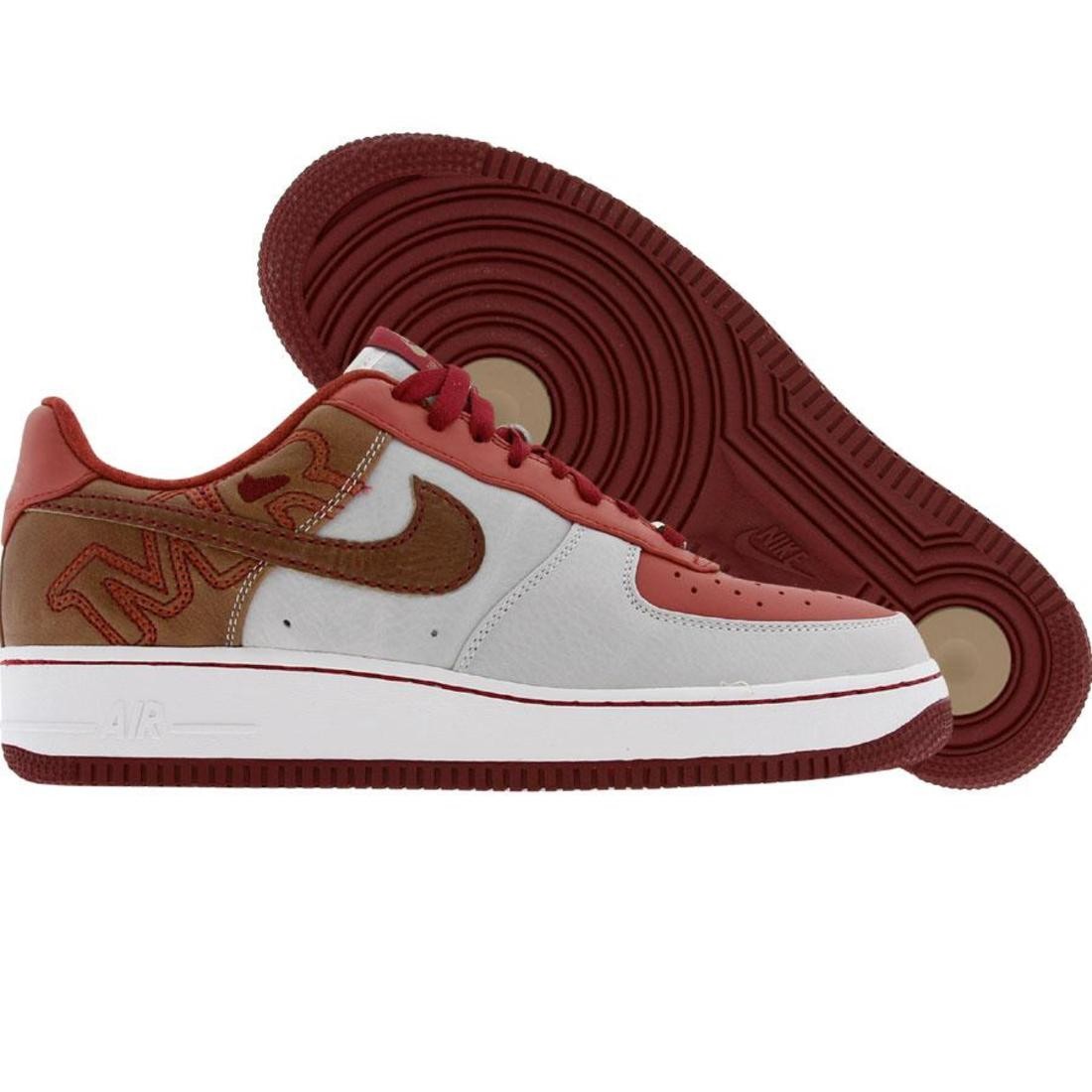 Nike Big Kids Air Force 1 07 Low Premium Baltimore Cities Series - Mr Shoe Edition (white / pinenut / terra cotta / team red)