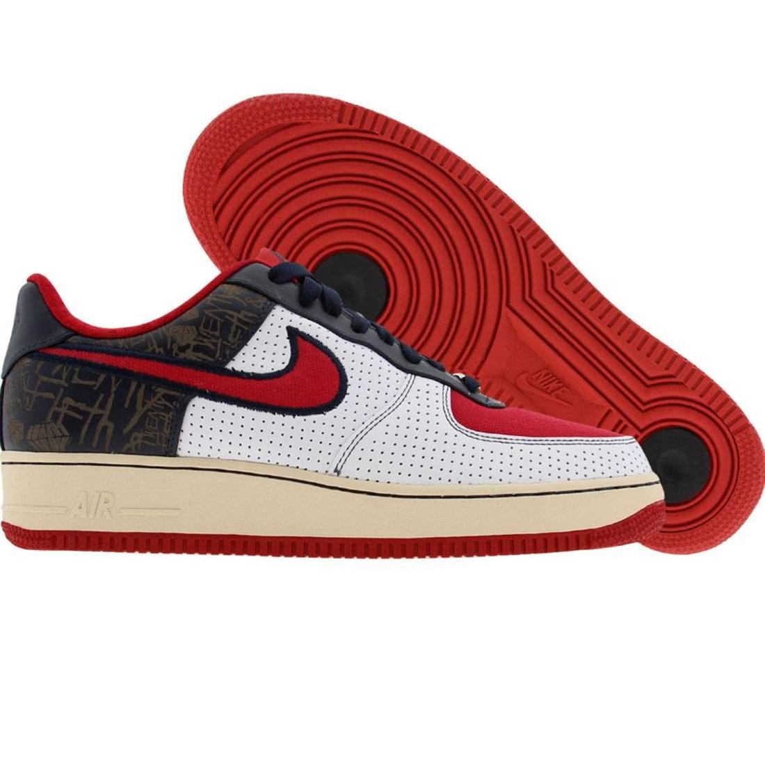 Nike Air Force 1 07 Low Premium  Philadelphia Cities Series  (white / varsity red / obsidian / pearl white)