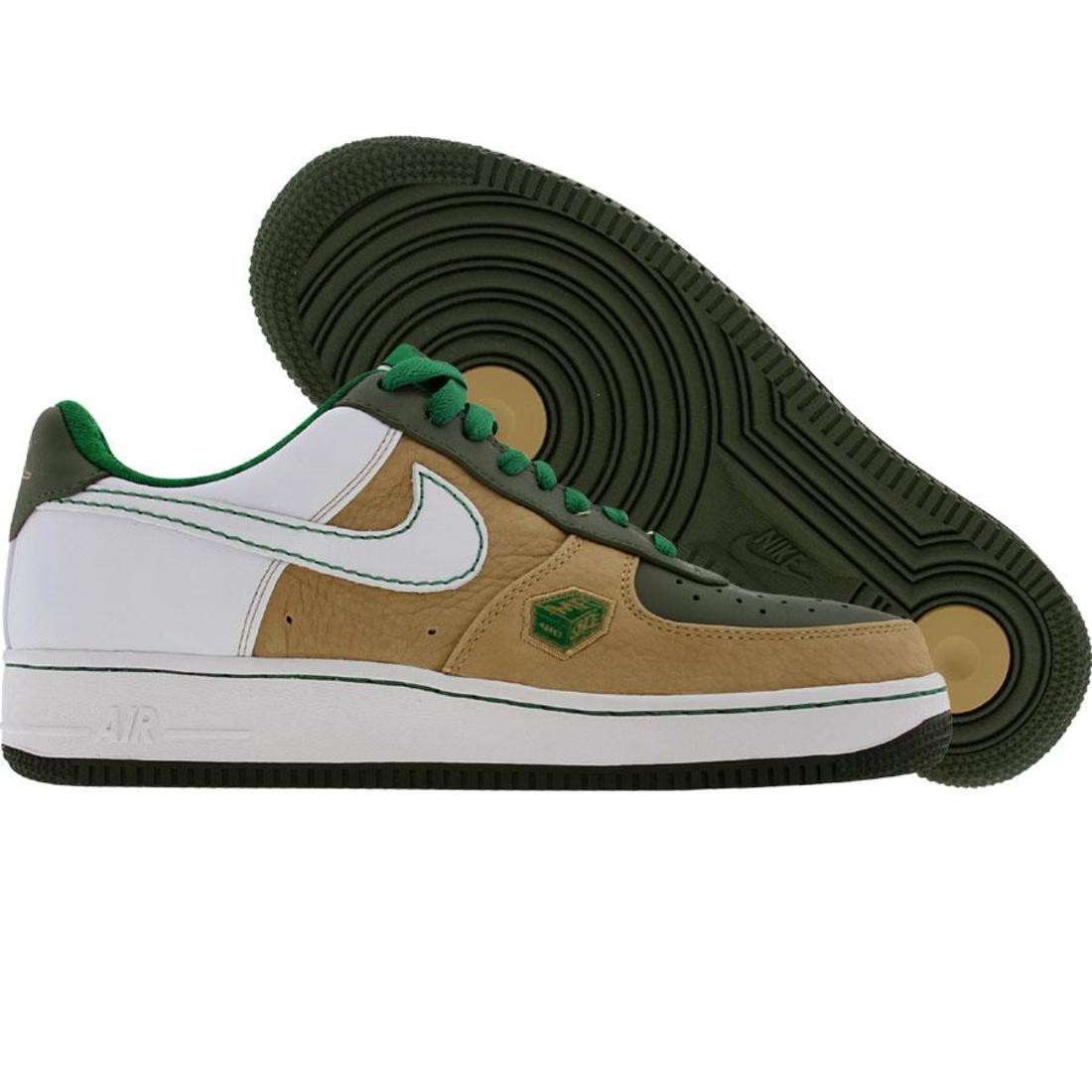 Nike Big Kids Air Force 1 07 Low Premium Baltimore Cities Series - Mr Shoe Edition (hay / white / army olive / pine green)