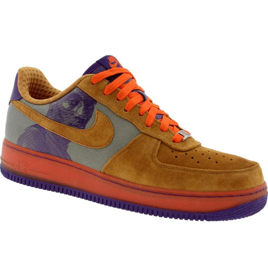 Nike Men Air Force 1 Low Premium New Six Edition - Amare Stoudemire (dk sutcco / miners gold / crt purple)