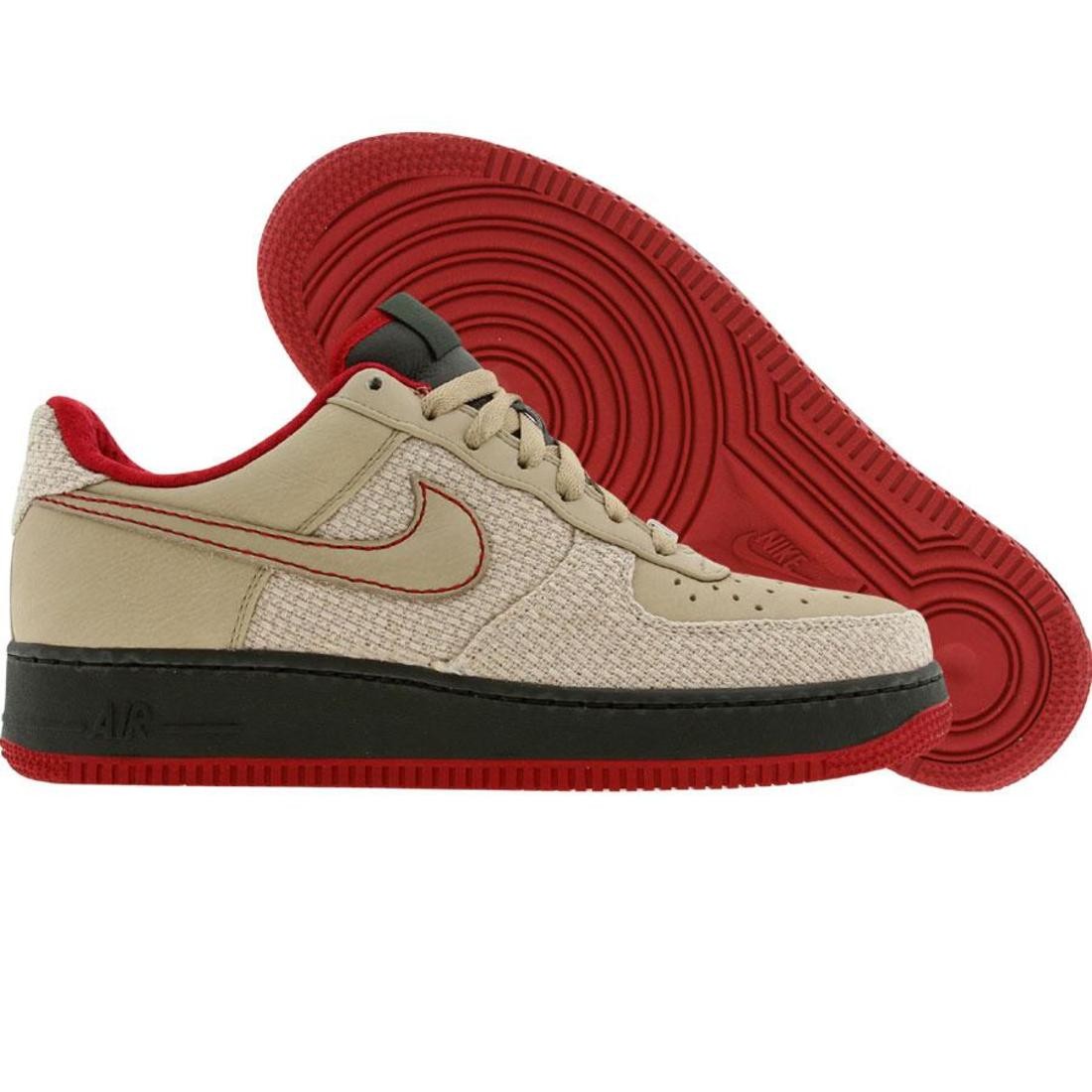 Nike Big Kids Air Force 1 07 Low Premium China - Beijing Edition (tweed / tweed / dark army / varsity red)