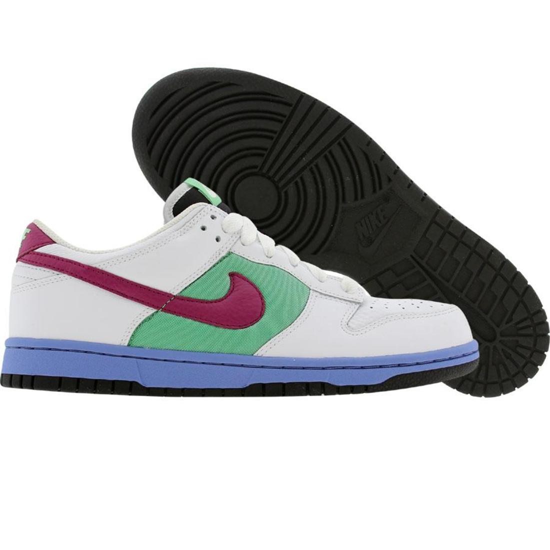 Nike Womens Dunk Low (white / logan berry / tourmaline)