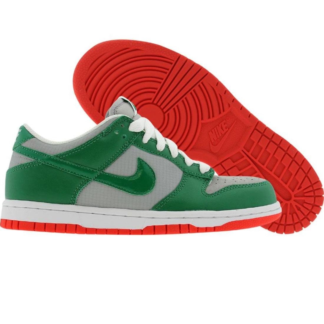 Nike Womens Dunk Low (silver / pine green / white / chili red)