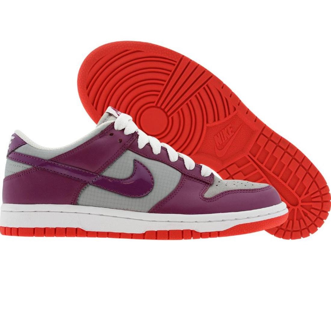 Nike Womens Dunk Low (silver / logan berry / white / chili red)
