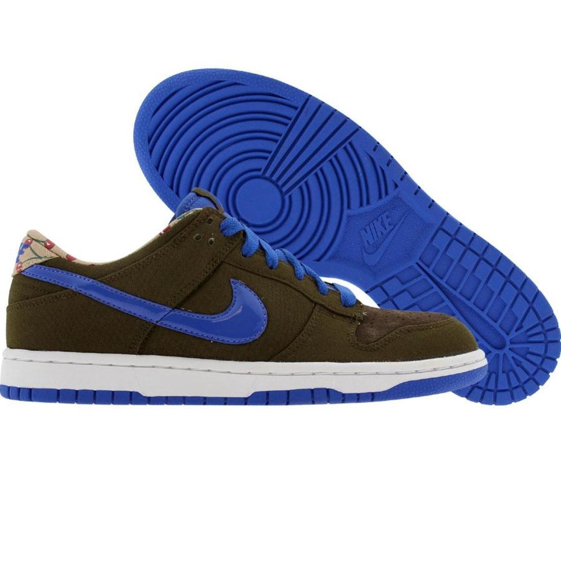 Nike Womens Dunk Low (dark loden / varsity royal / sand)