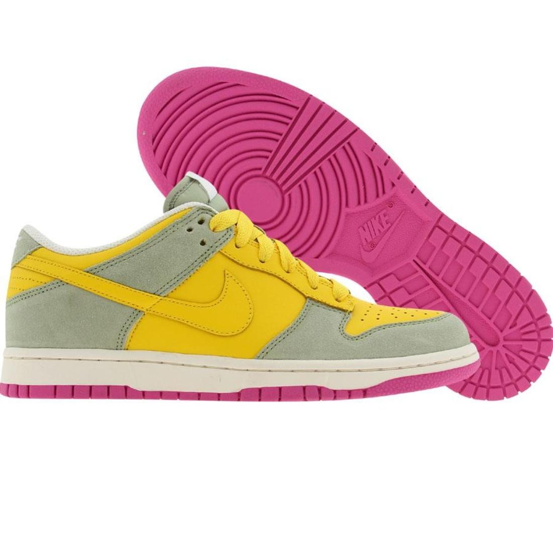 Nike Womens Dunk Low CL (tour yellow / tour yellow / aa grey / pinkfire)