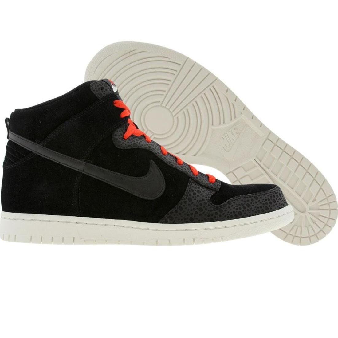 Nike Dunk High Premium (black / black / max orange / sail)