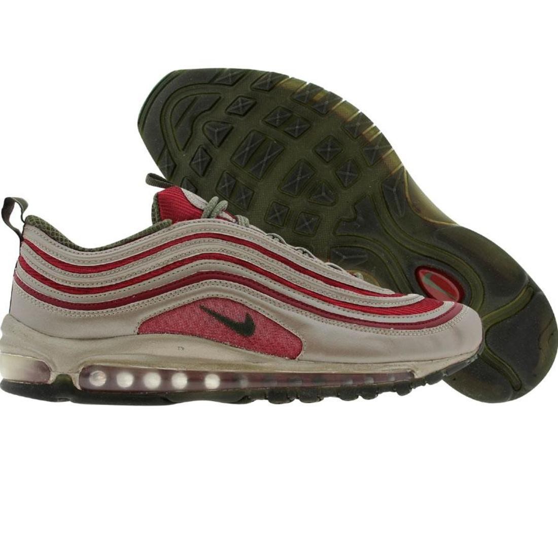 Nike Womens Air Max 97 (metallic zinc / army olive / team red)