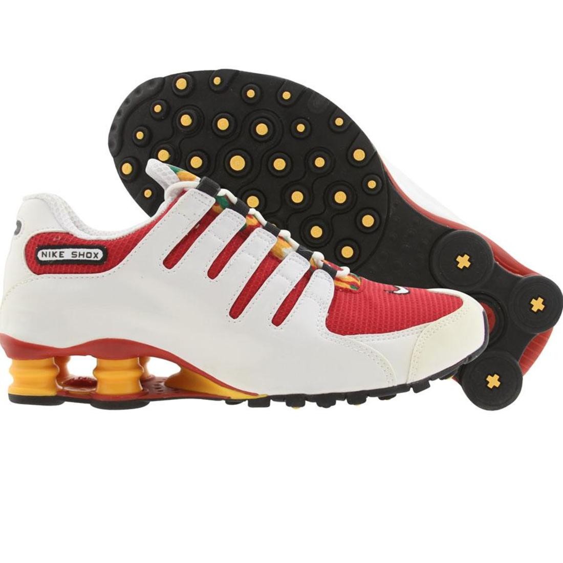 Nike Womens Shox NZ (varsity red / pine green / pro gold / white)