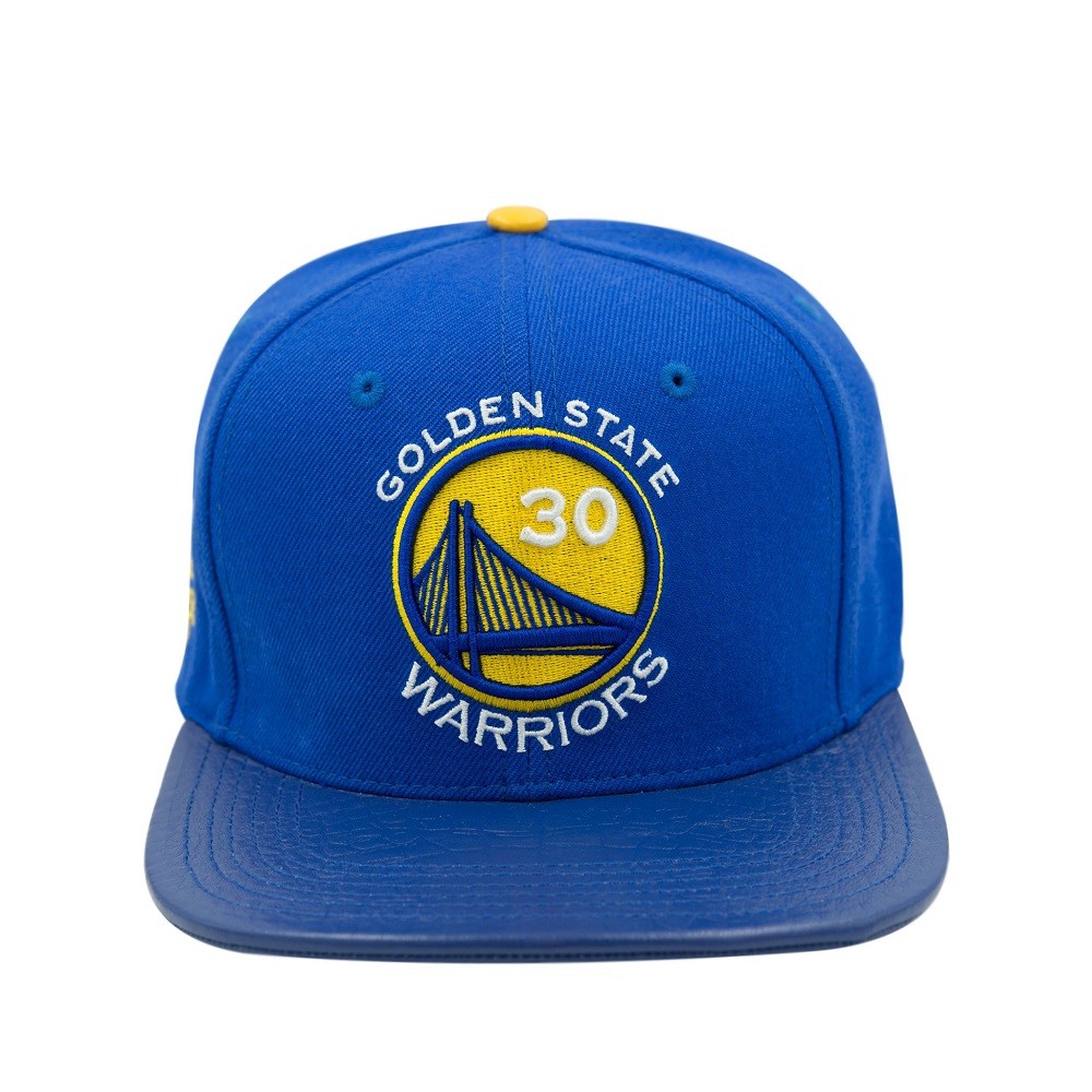 Pro Standard x NBA Golden State Warriors Leather Brim Hat (blue / royal)