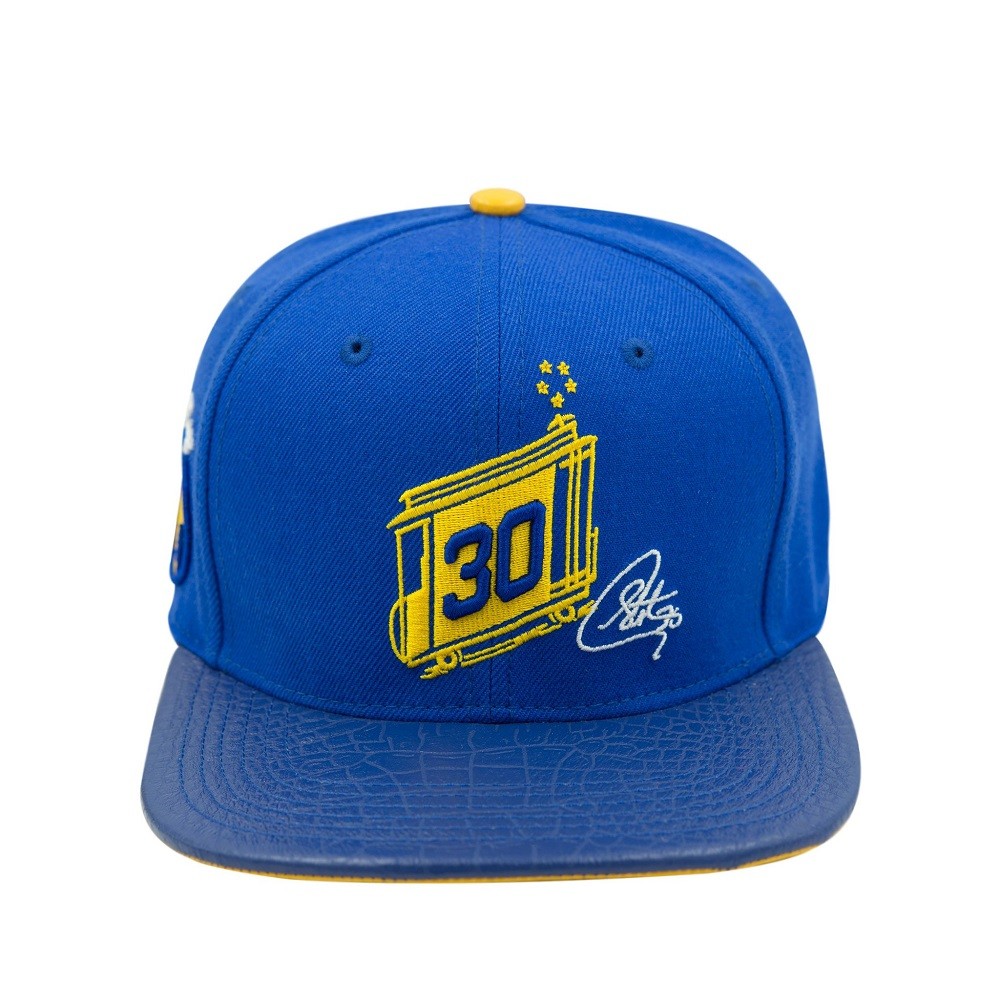 Pro Standard x NBA Golden State Warriors Trolley Leather Brim Cap (blue / royal)