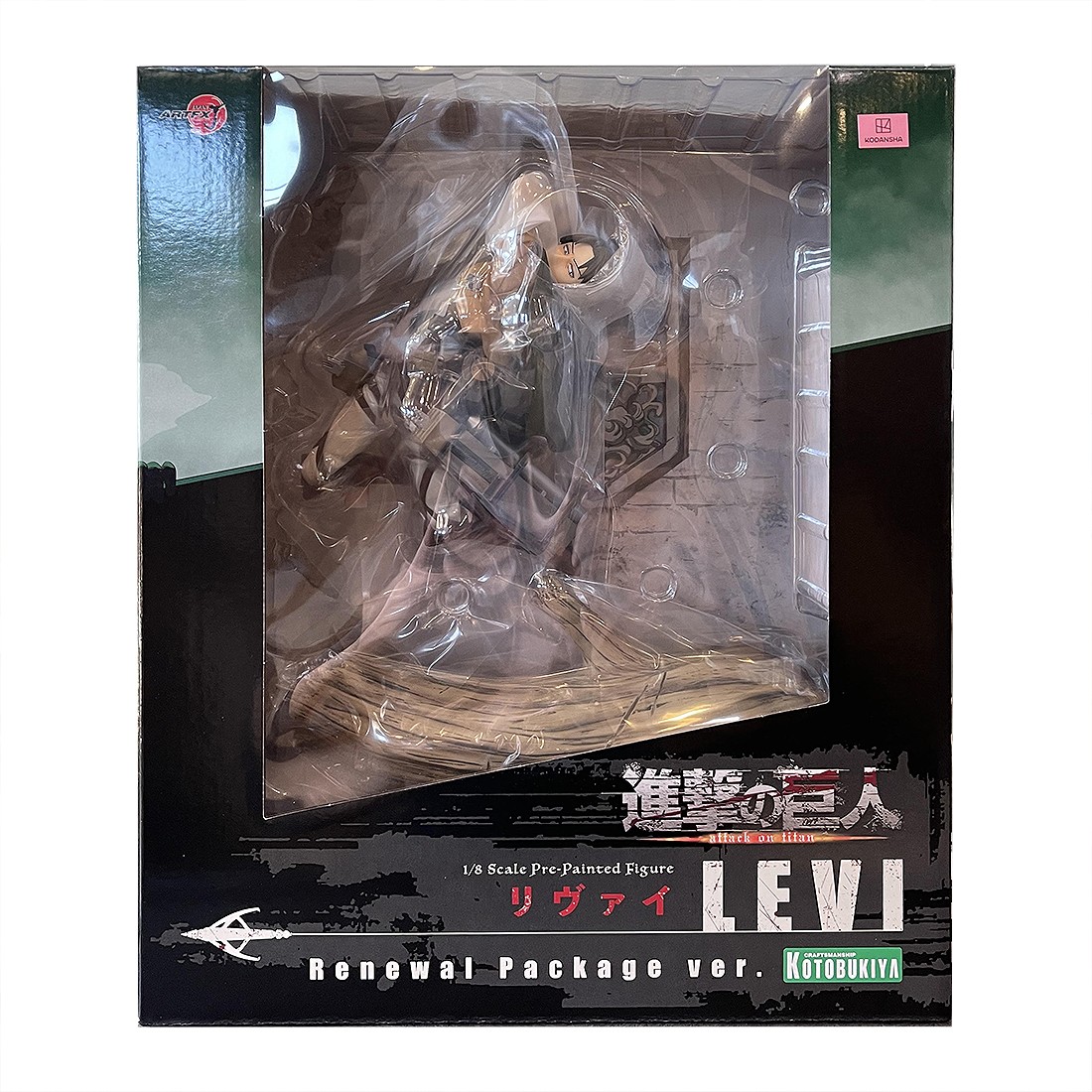 Kotobukiya ARTFX J Attack on Titan Levi Renewal Package Ver. Statue (brown)
