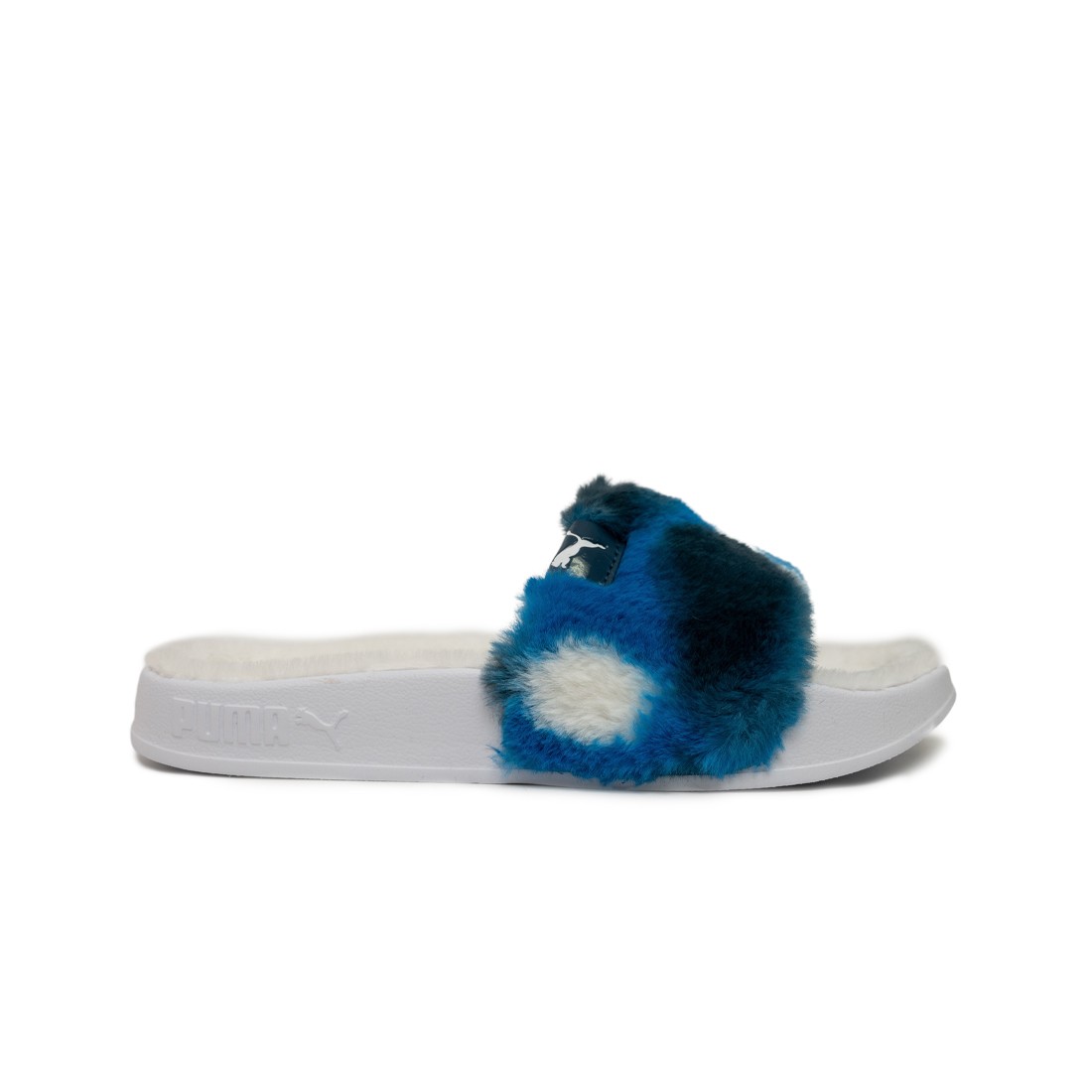 Puma Women YLM Fluff Tie Dye Leadcat 2.0 Slides (yellow / yellow pear / white)