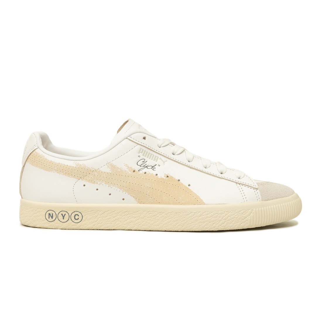 Puma Men Clyde 3 NY x EB (white / warm white / feather gray)