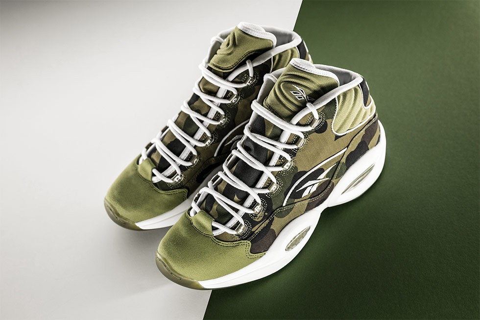 Reebok X Bape Men Question Mid (camo / white)