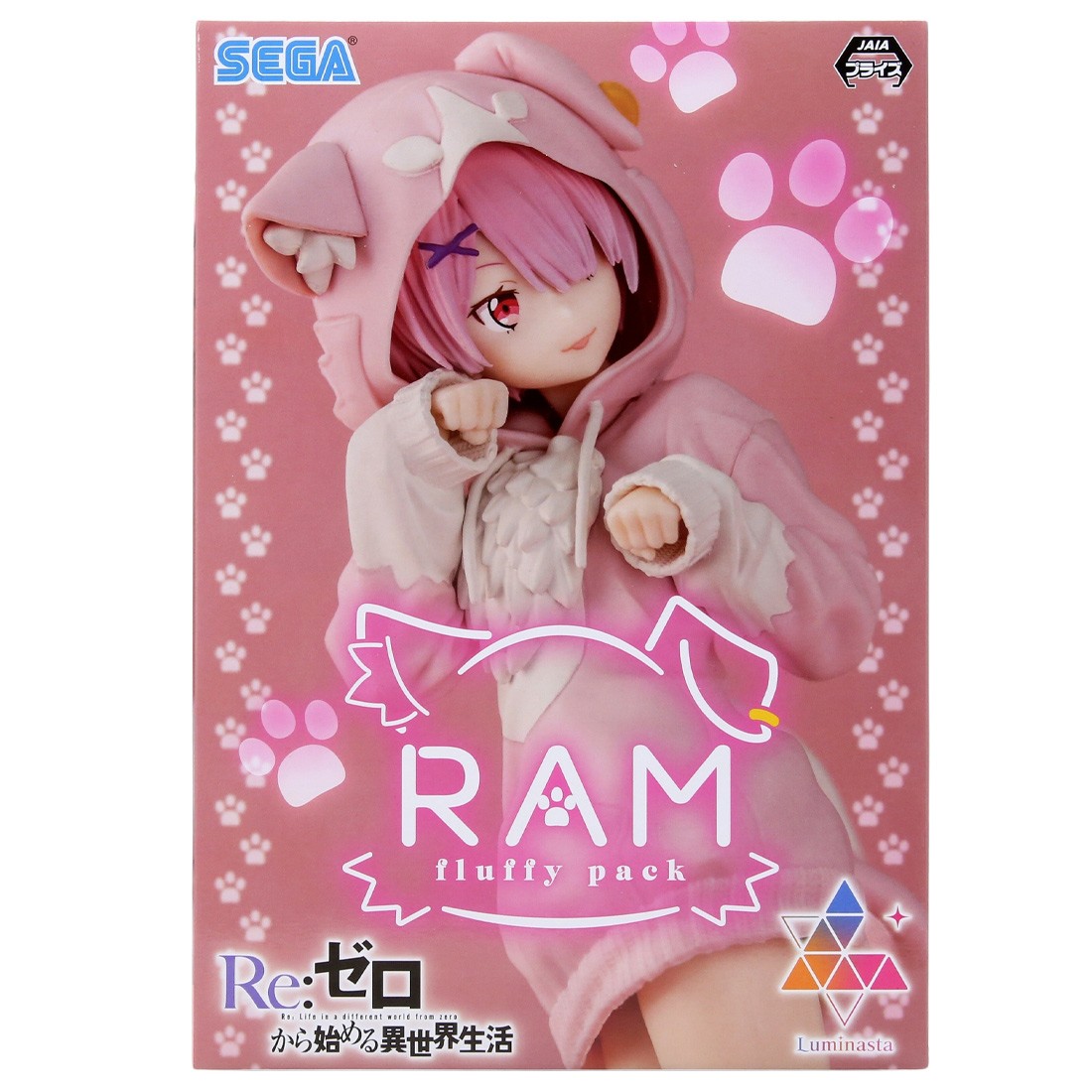 Sega Re:Zero Starting Life in Another World Luminasta Ram Mofumofu Pack Figure (pink)