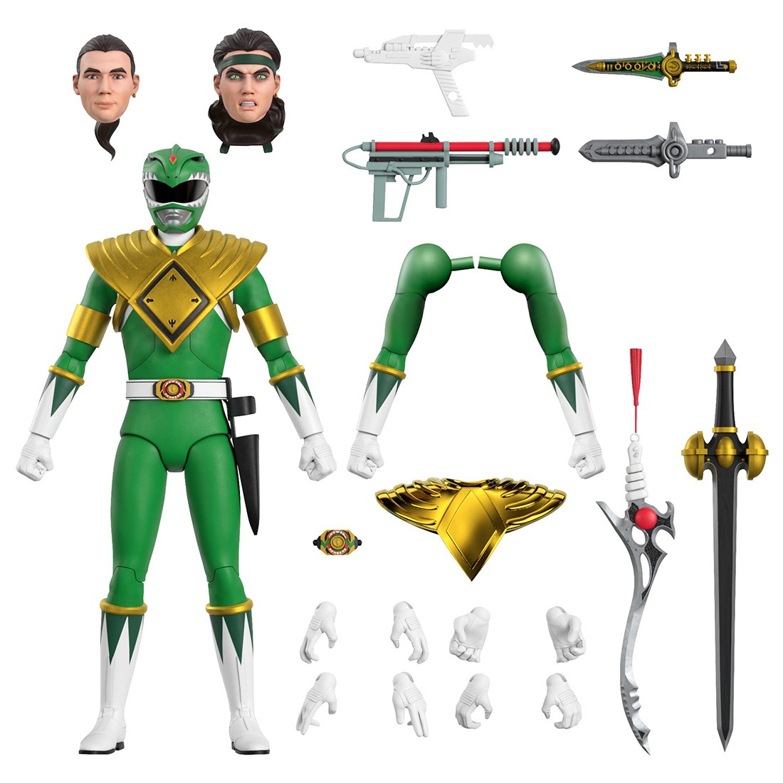 Super7 Mighty Morphin Power Rangers Ultimates Wave 1 Figure - Green Ranger (green)